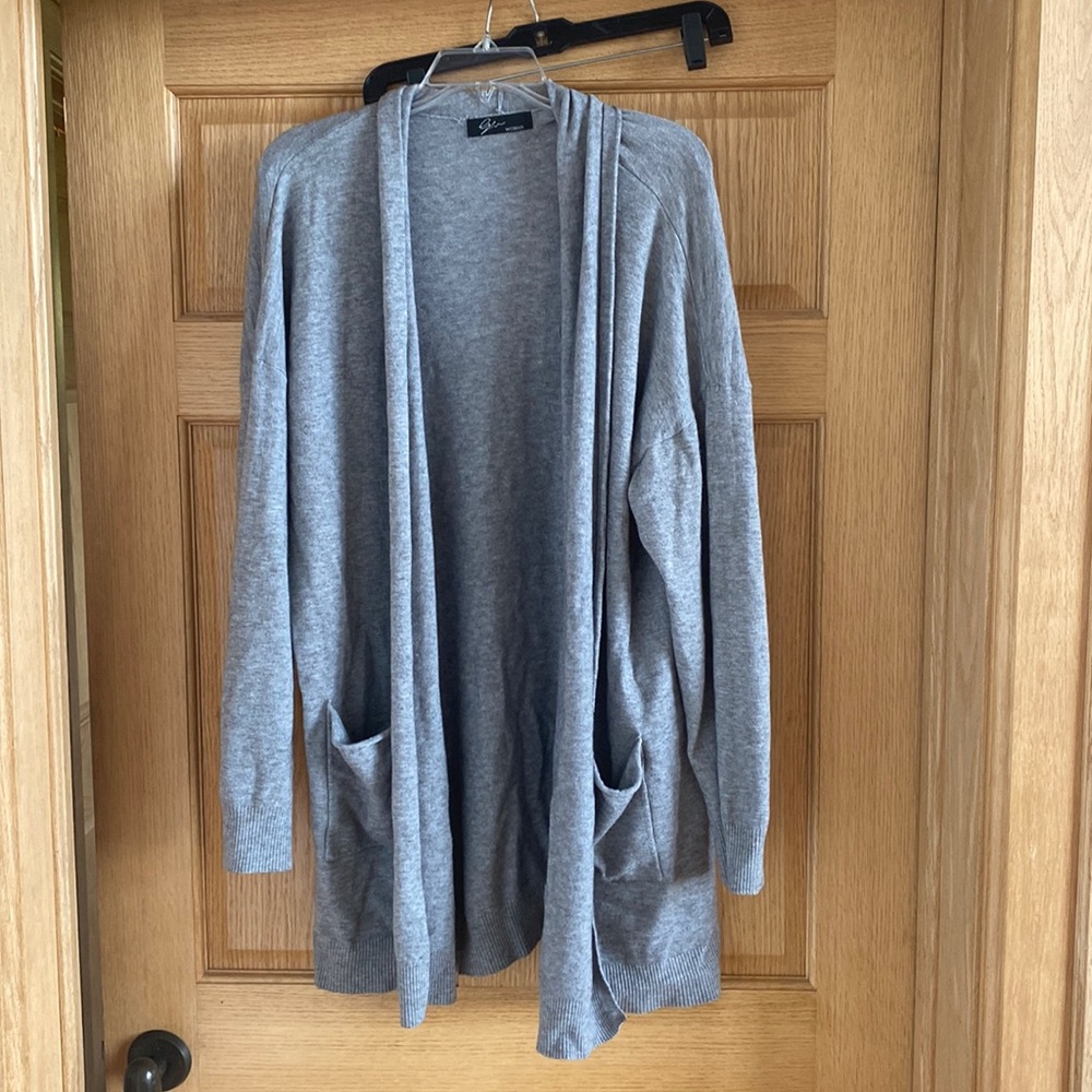 Plus size gray cardigan